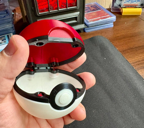 3D Printed Replica Poke Balls with Display Stands