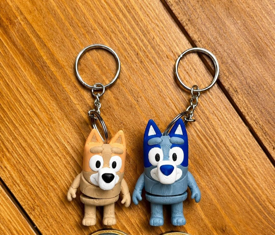Bluey & Bingo Flexi Keychains