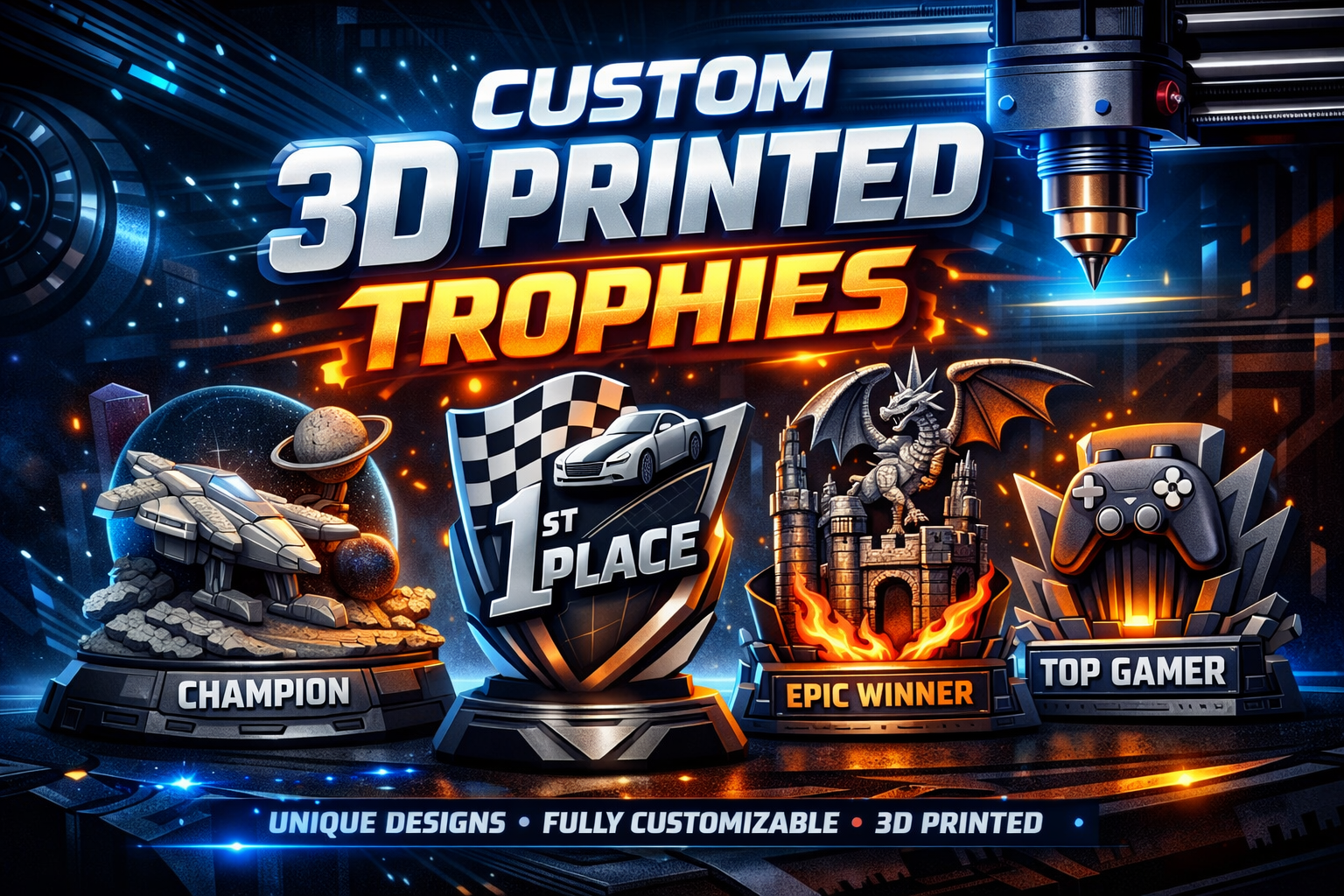Design your own custom 3D Printed Trophy