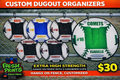 Dugout Organizer – Custom Baseball & Softball Fence Clip Holder